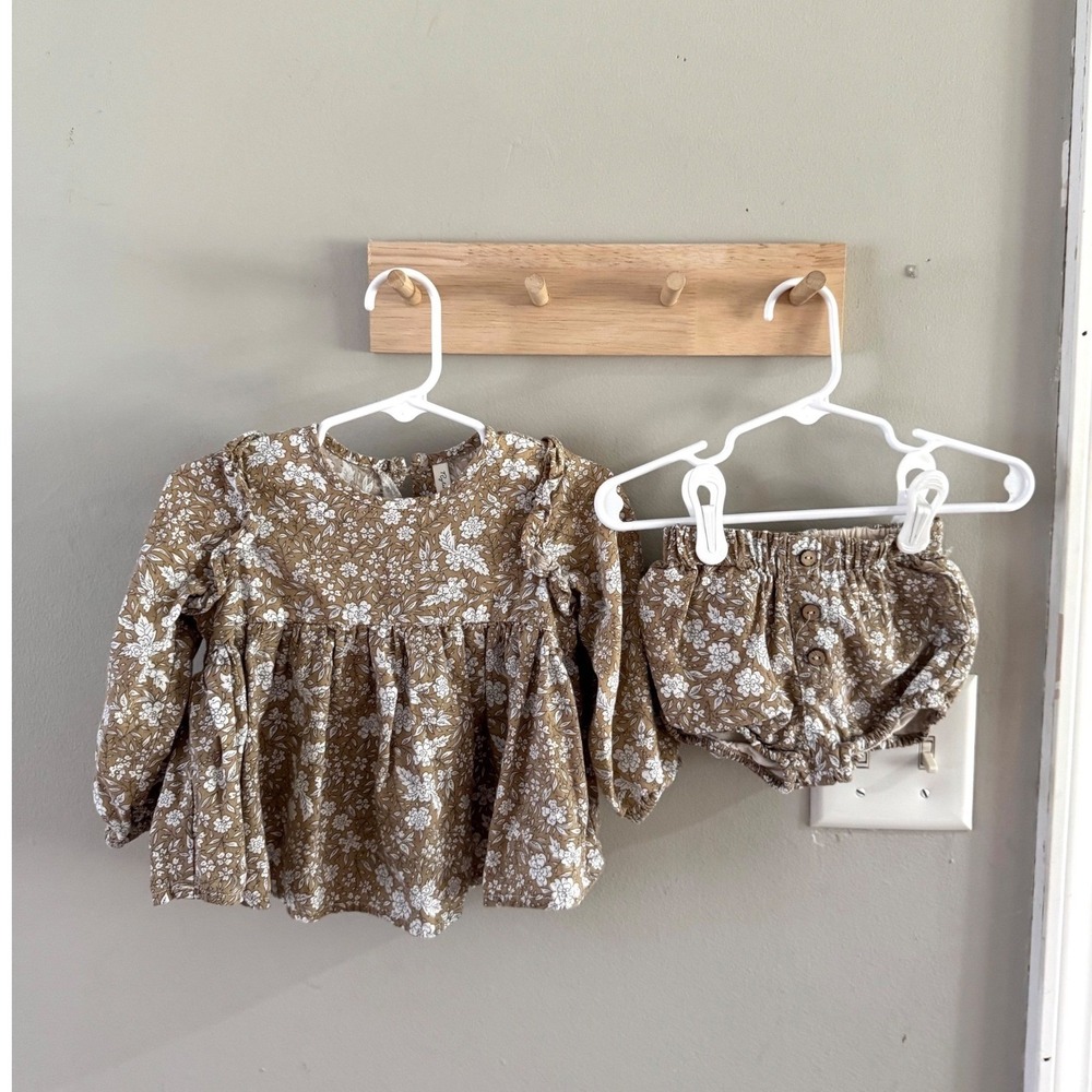 12/18m rylee + cru 2pc. begie floral set‎